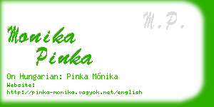 monika pinka business card