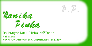 monika pinka business card